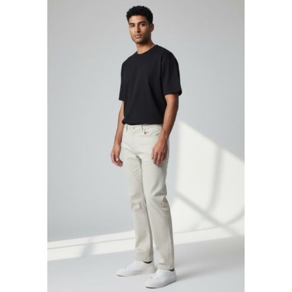 Mavi Zach Straight Leg Jeans Mens Sz 30x30 Beige Twill 5 Pocket Casual Coastal